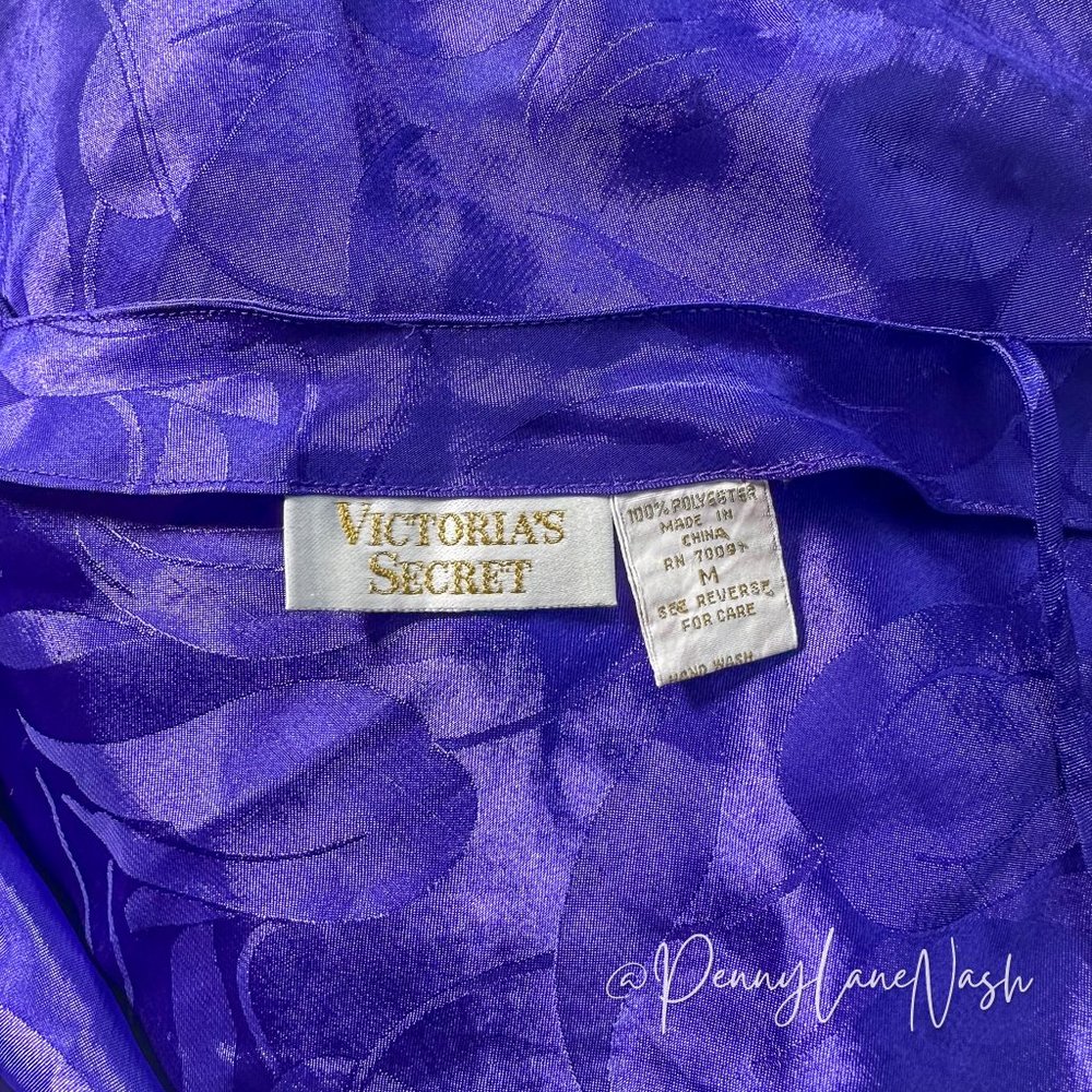 Vintage Victoria's Secret Gold Label Purple Slip Nightgown - Picture 8 of 10